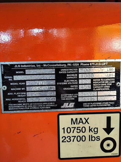 Usado 2011 ALZAHOMBRE JLG 1250AJP