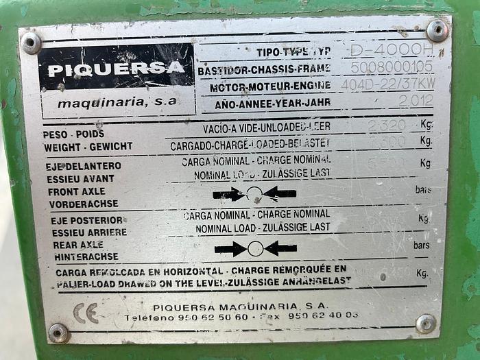 Used 2012 PIQUERSA D-4000H