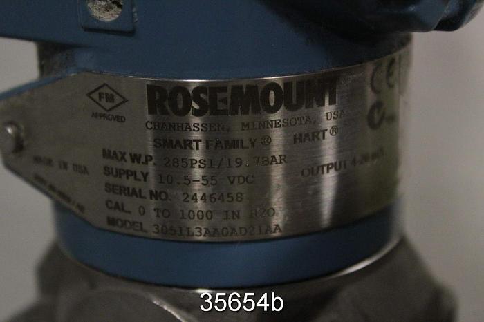 Used Rosemount 3051L Liquid Level Transmitter #35654