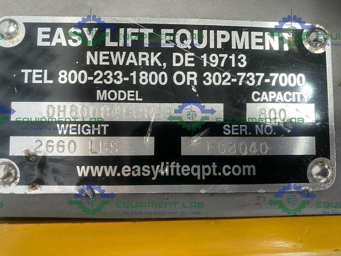 Used 2008 Easy Lift DH80084FCRSP Electric Drum Handling & Lifting Forklift 800LBS Capacity