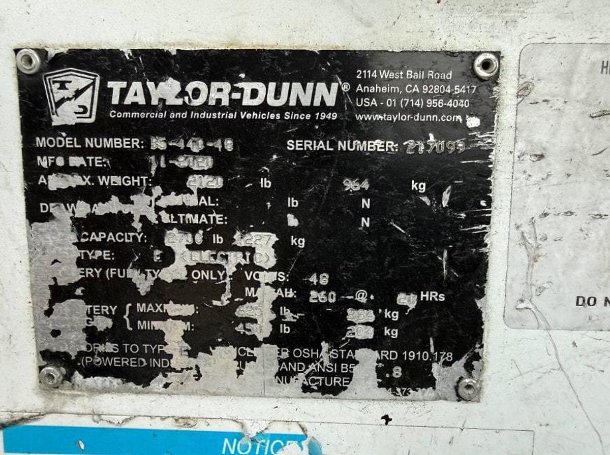 Used 2020 Taylor Dunn Bigfoot Burden Carrier