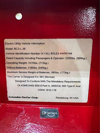 Used 2014 Columbia Payloader