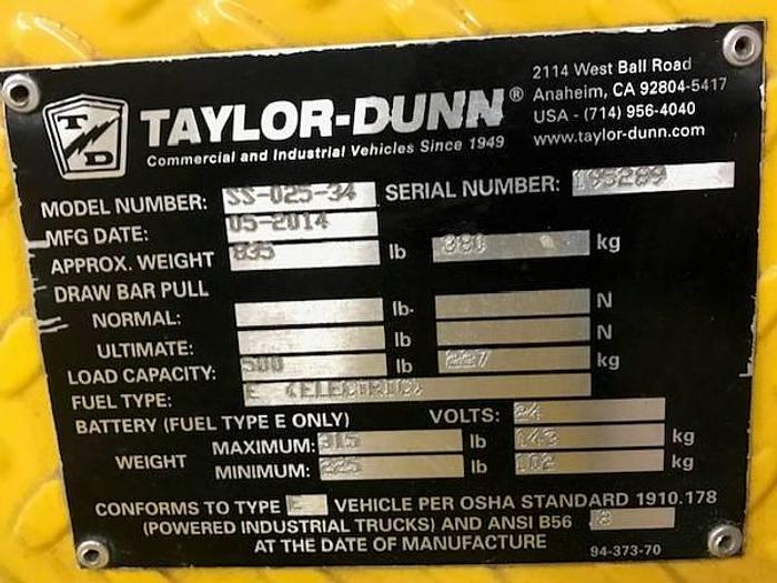 Used 2014 Taylor Dunn SS-5-34