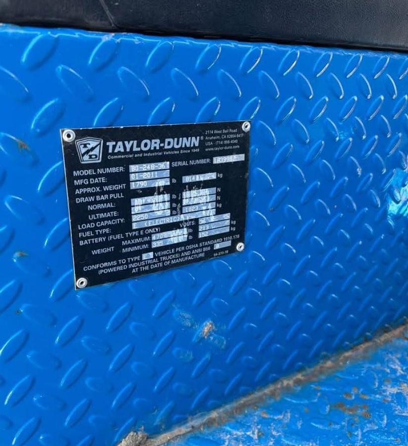 Used 2011 Taylor Dunn B0-248-36 Burden Carrier - 6 Passenger