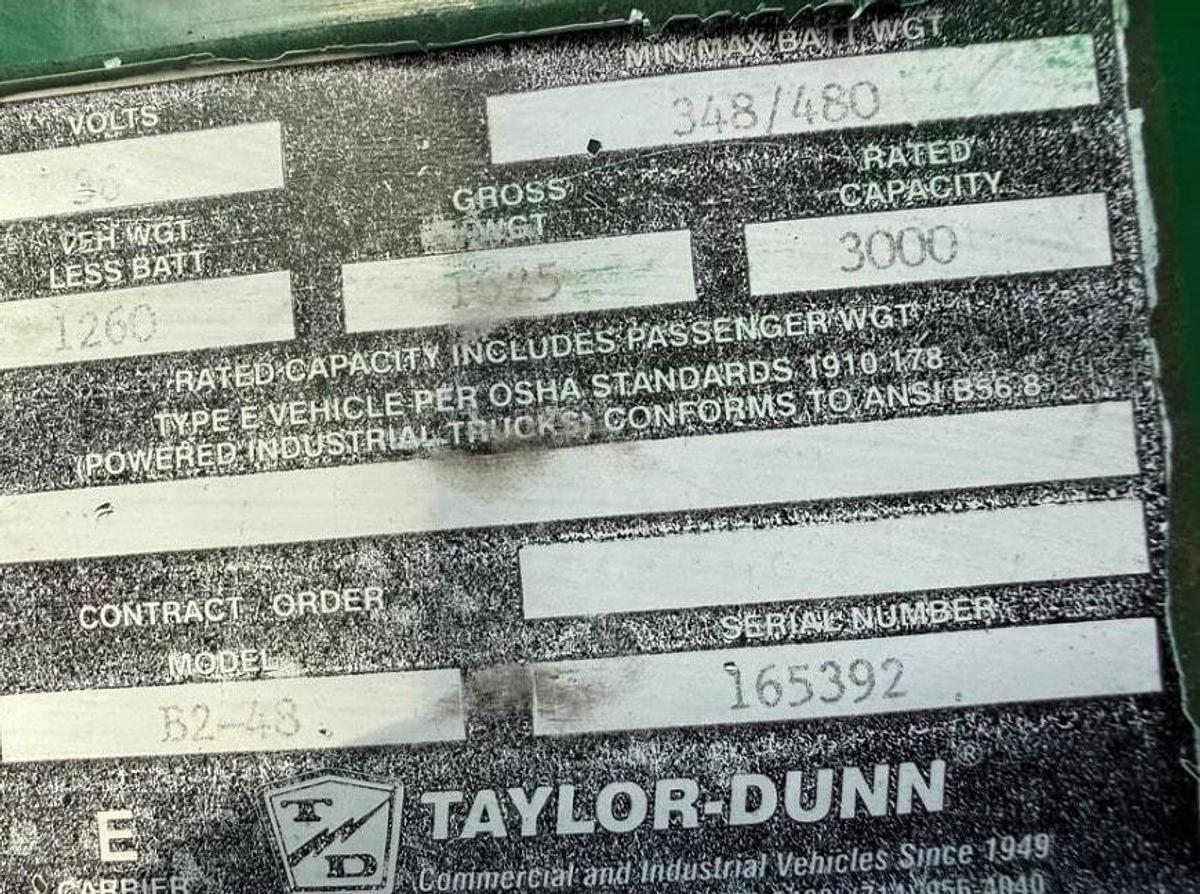 Used 2005 Taylor Dunn B2-48 Burden Carrier