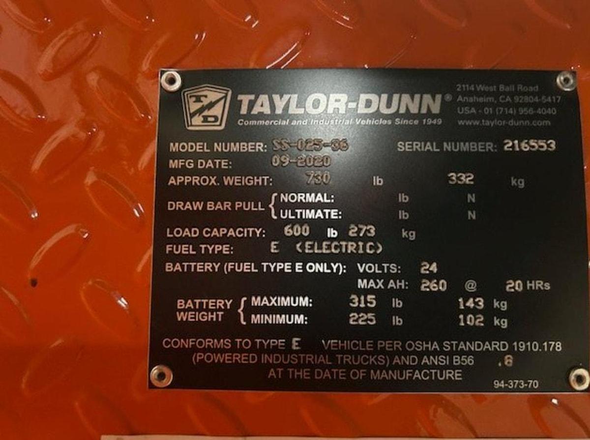 Used 2021 Taylor Dunn SS-025-36