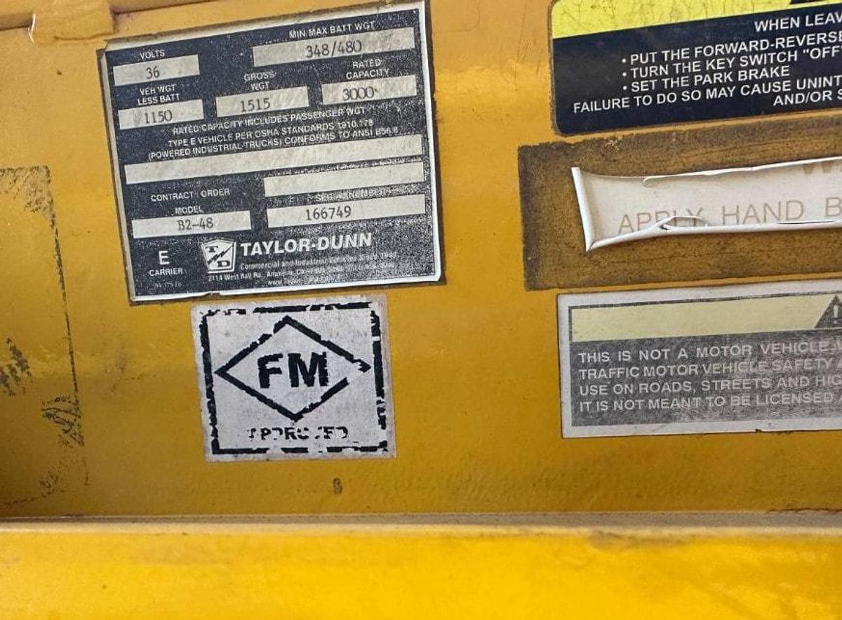 Used Taylor Dunn B248 Burden Carrier