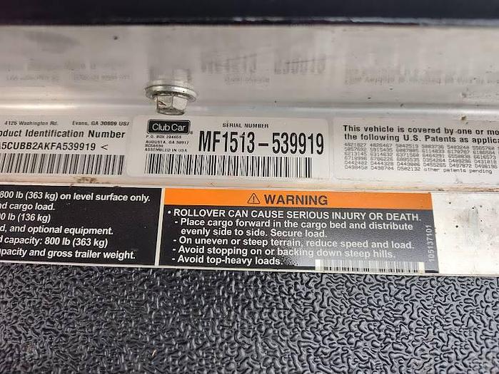 Used 2015 Club Car Carryall 300