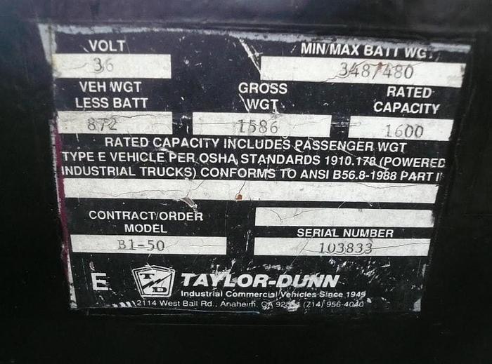 Used 1993 Taylor Dunn B1-50
