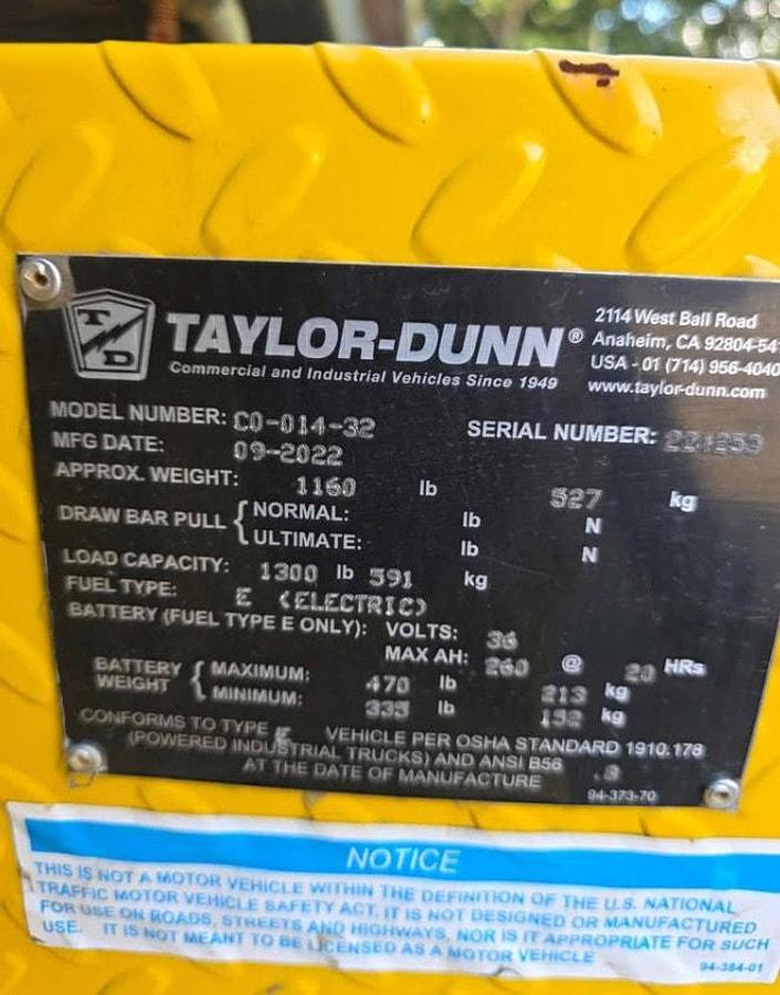 Used 2023 Taylor Dunn C432 Mule