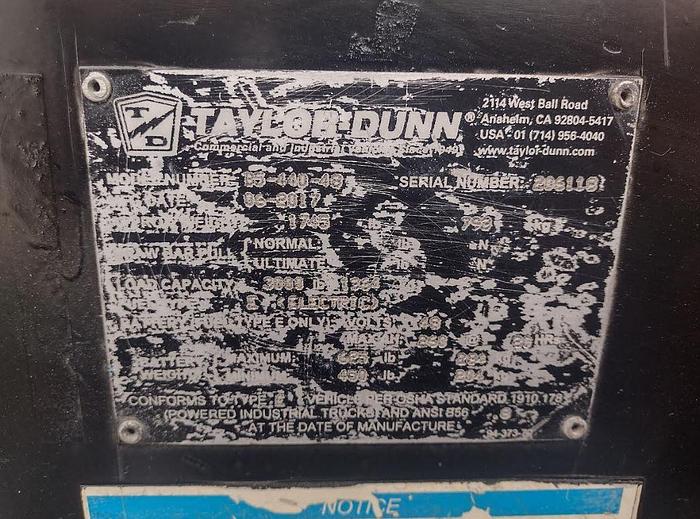 Used 2017 Taylor Dunn B5-440-48