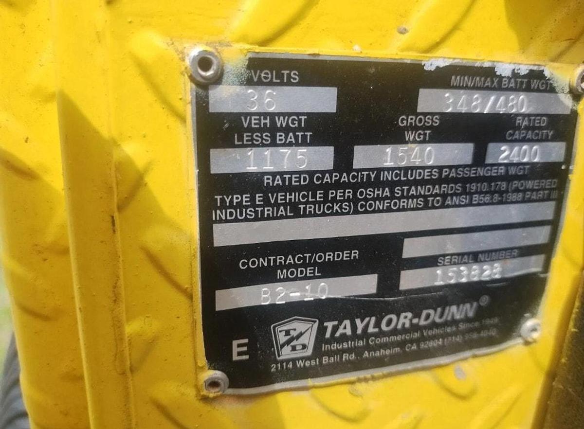 Used Taylor Dunn B210