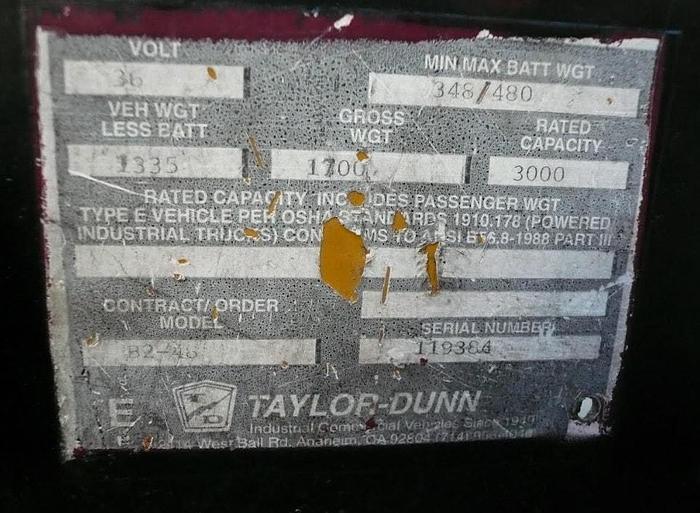 Used 1996 Taylor Dunn B2-48