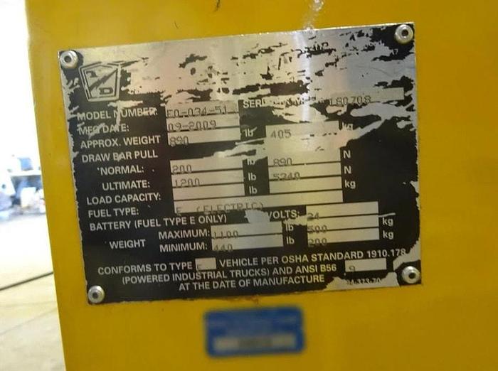 Used Taylor Dunn Tow Tractor E0-034-51