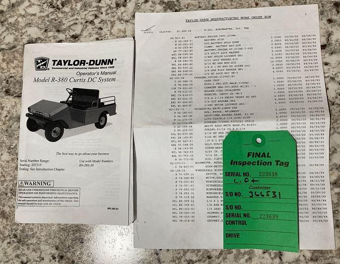 Used NEW Taylor Dunn R-380