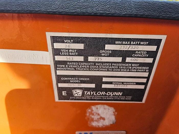 Used Taylor Dunn SS536