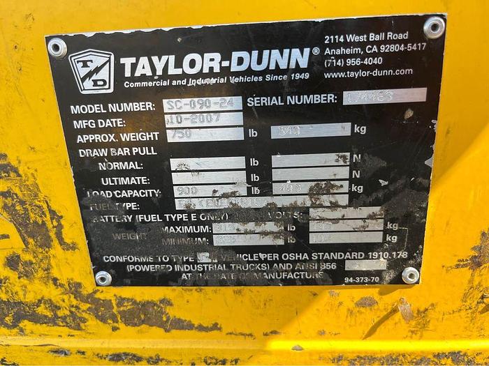 Used Taylor Dunn SC-090