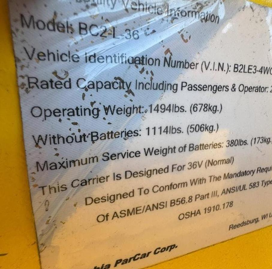 Used 2018 Columbia BC2-L-36