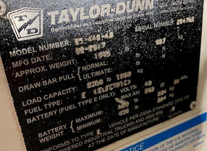 Used Taylor Dunn Bigfoot B5-440-48