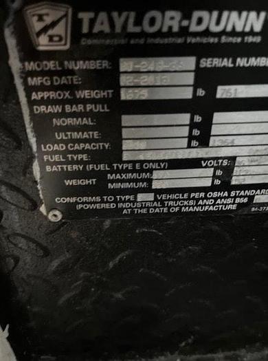 Used 2013 Taylor Dunn B248