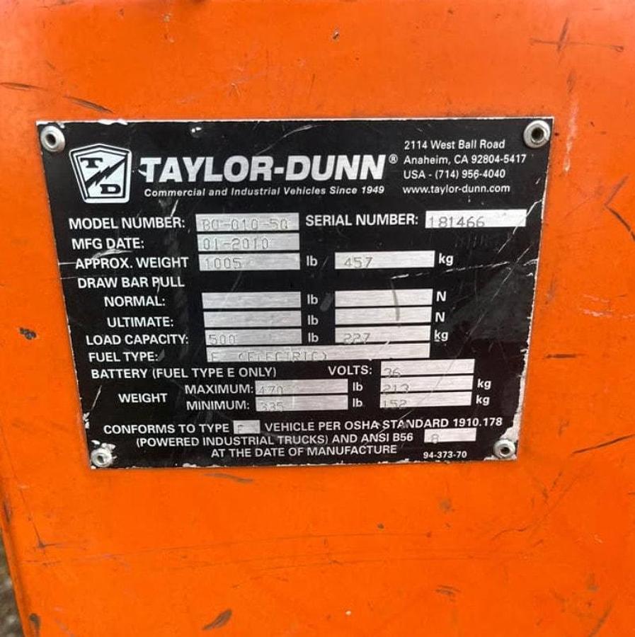 Used 2010 Taylor Dunn B0-010-50