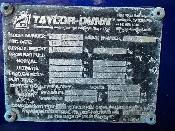Used 2007 Taylor Dunn TT-012-80 - 6 Passenger