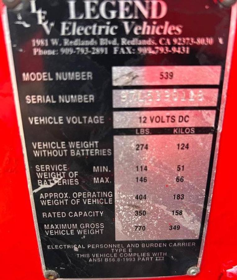Used LEV Chariot
