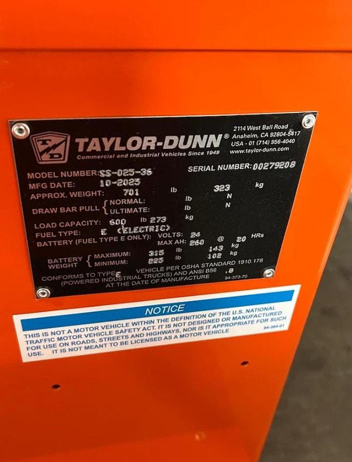 Used NEW 2025 Taylor Dunn SS-025-36
