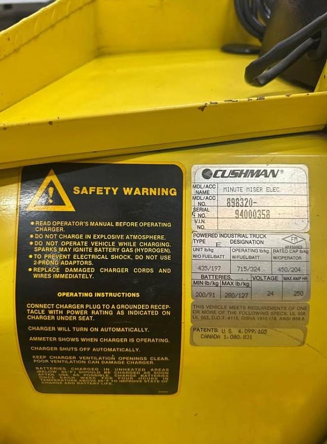Used 1994 Cushman Minute Miser Step Saver