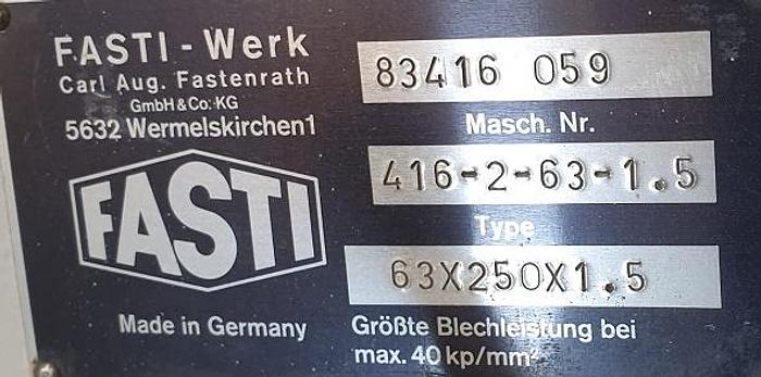 Gebraucht Sickenmaschine Fasti 416-2-63-1,5