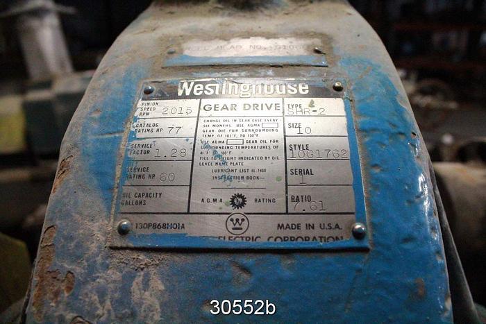 Used Westinghouse SHR-2 Gear Drive #30552