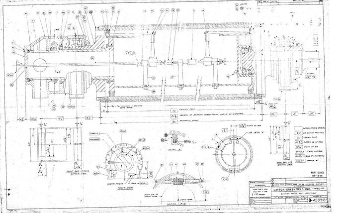 Used 8-Cylinder Board Machine, (8) 48" X 76-1/2" Wide Cylinders, (2) Extractors, Lg Suction Press, (3) Plain Presses.  Dryer Section With 88 Dryers, 36" Diameter.  Horne Horizontal Reel. #19984