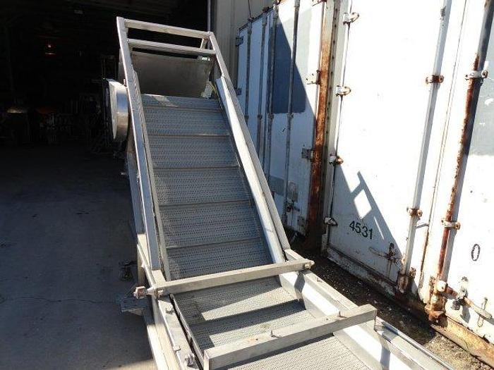 Used Lyco Rinser/Quenching Tank w/Incline Conveyor