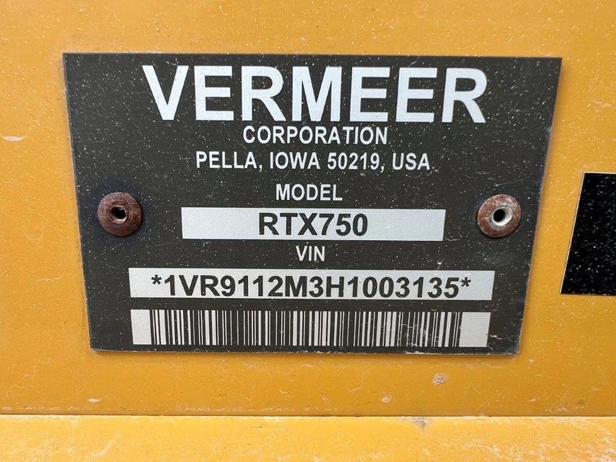 Used 2017 Vermeer RTX750 RockSaw