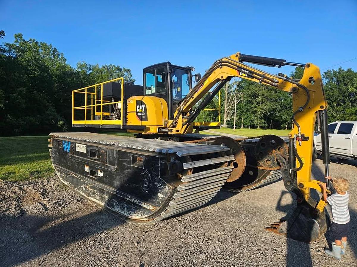 Used 2020 Caterpillar 305.5E Amphibious Excavator