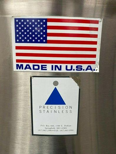 Used Precision 500 Liter 50 PSI Stainless Steel Jacketed Bioreactor w/ 150 PSI Jacket