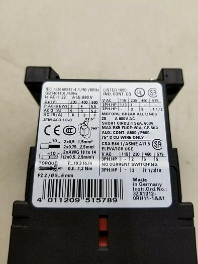 Used SIEMENS 3RT1016-1BB44-3MA0, 3RH1911-1HA12-3AA1