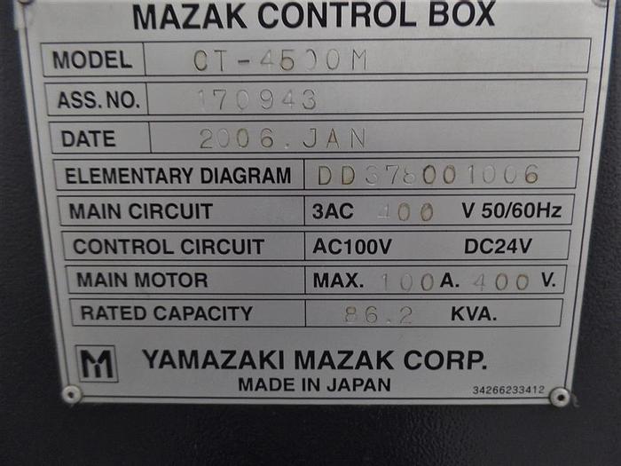 Used 2006 Mazak Cybertech Turn 4500M/3000 Big Bore