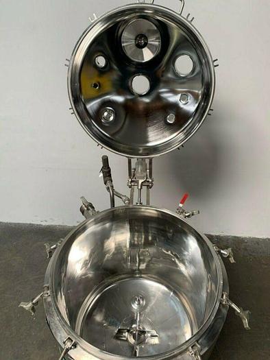 Used Walker 250 Liter Stainless Steel Jacketed Reactor 45 PSI -  No Mixer