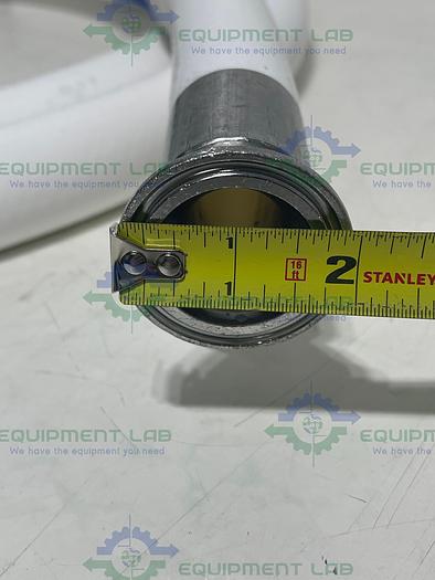 Used Sani-Tech  STHT-R-HD-1000 12Ft Silicone Hose w/ 1 1/2" Sanitary Fitting