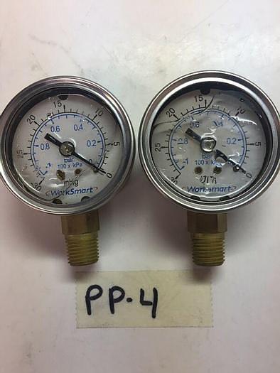 Worksmart Analog Pressure Gauge 2”Dial Lot of 2 -30 To 0