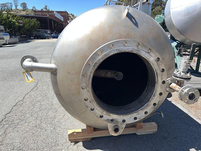 Used Tank, 950 Gallon, Stainless Steel, 55 PSI, DT/DB, Morfab, ASME #S744617