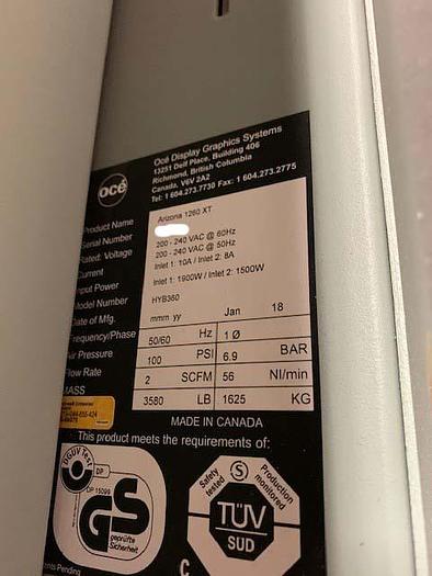 Used 2018 Oce Arizona 1260XT