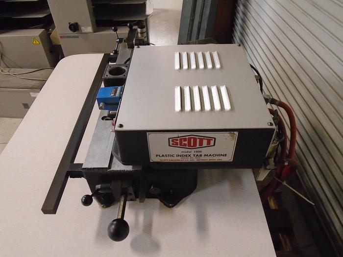 Used Scott 1800  Mylar Index Tab  Machine, Video
