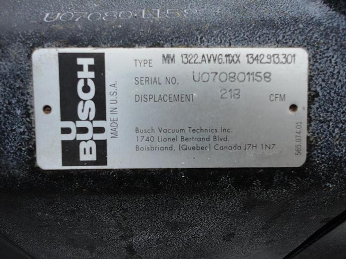 Used Pump, Vac, Busch, 10 HP, 218 CFM, Type Mink, U0700801158, #S741439