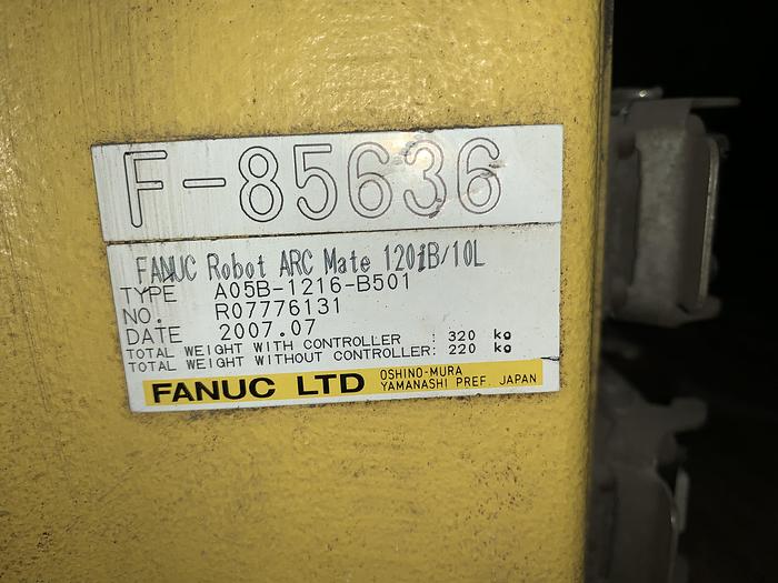 Used FANUC ARCMATE 120iB/10L 6 AXIS ROBOT 10 KG X 1885 mm HIGH REACH