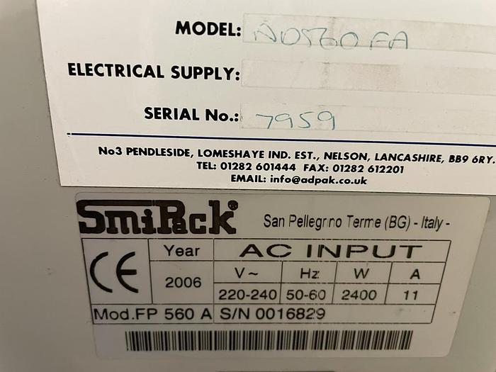 Used 2006 Adpak Smipack FP560A semi-automatic L-sealer and T450 heat tunnel