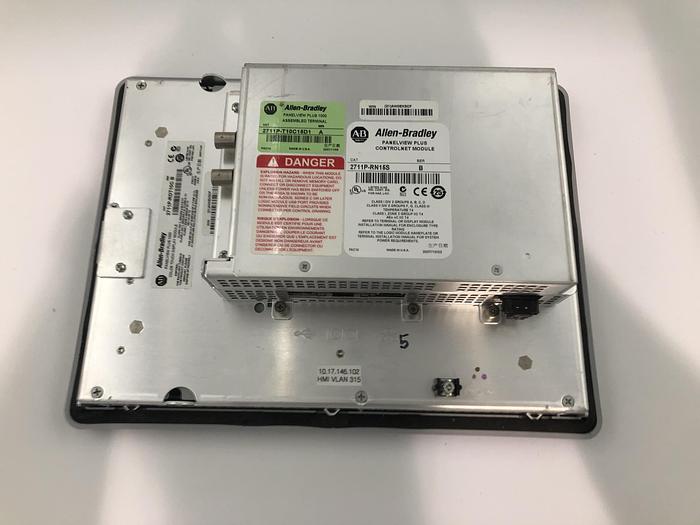 Used ALLEN BRADLEY PANELVIEW PLUS 1000 SERIES B WITH CONTROLNET MODULE