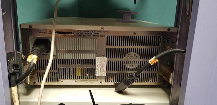 Used Olympus Workstation 260 mit Lichtquelle CLV-260 Steuerungseinheit Lucera CV-260 Tastatur MAJ-1536