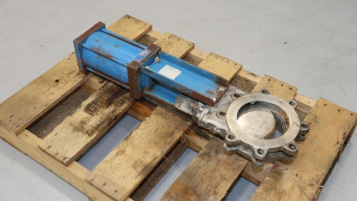 Used Orbinox 6" Air Operated Knife Gate Valve #44474